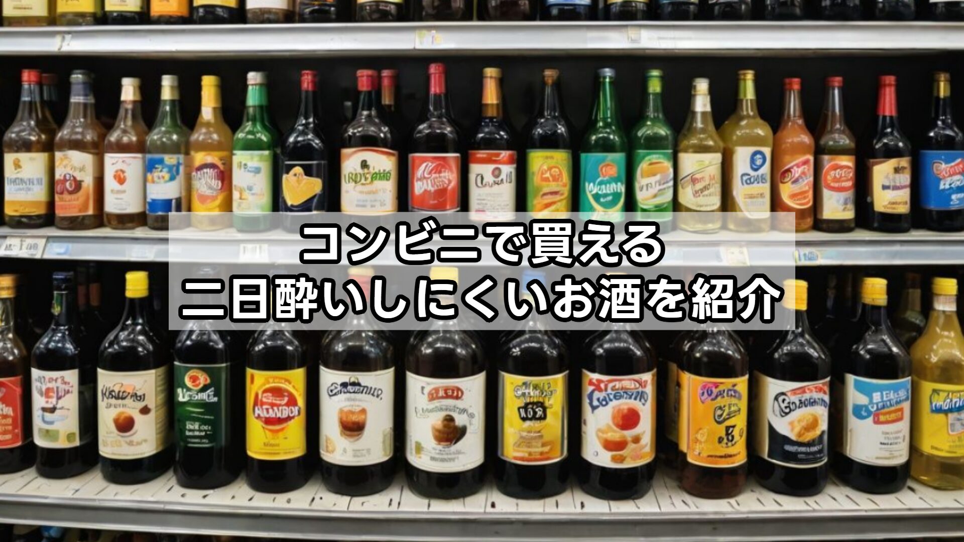 コンビニで買える二日酔いしにくいお酒を紹介