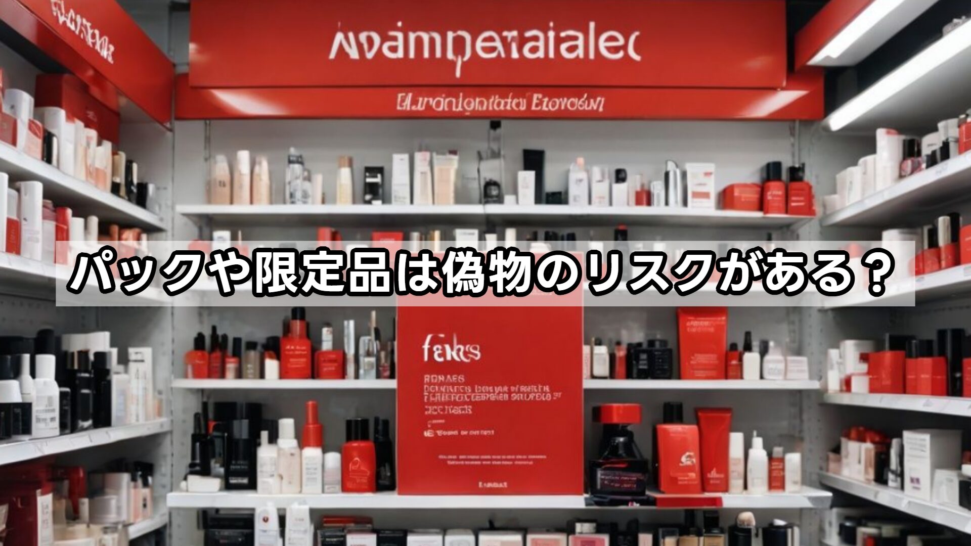 パックや限定品は偽物のリスクがある?