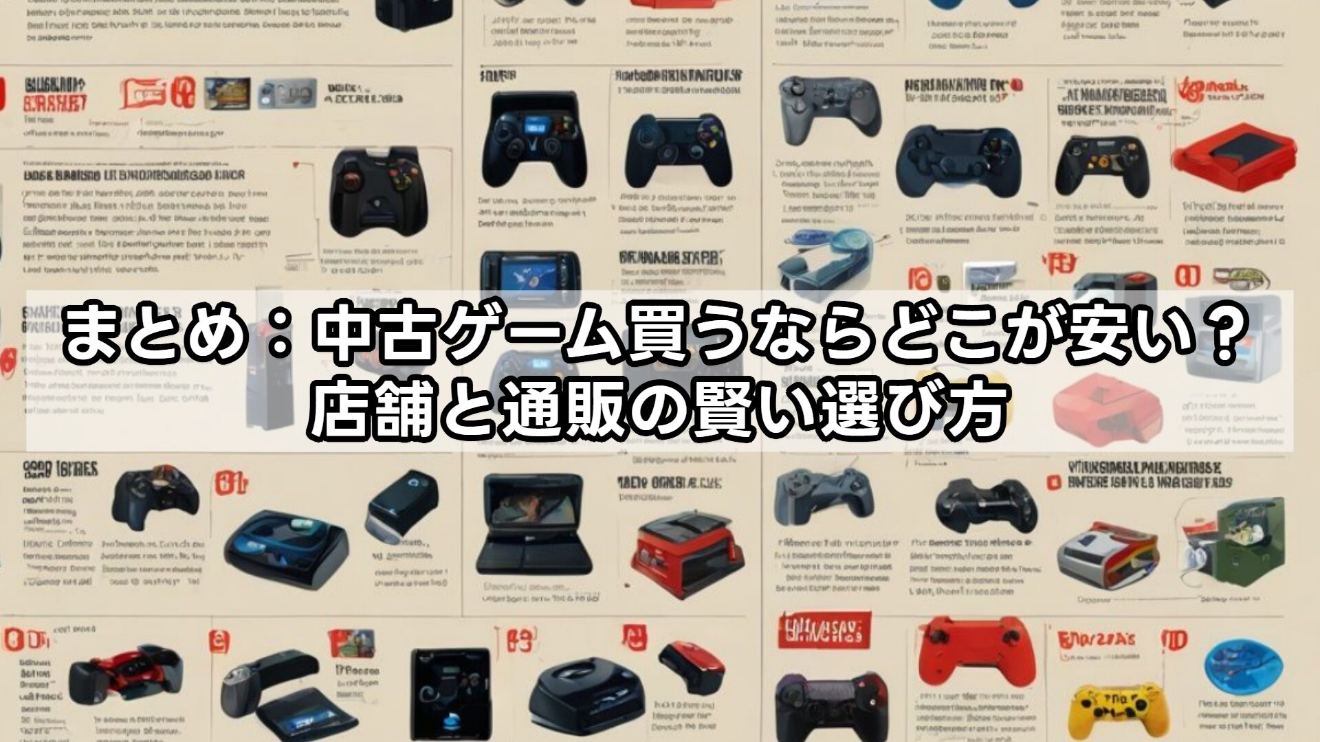 まとめ：中古ゲーム買うならどこが安い？店舗と通販の賢い選び方