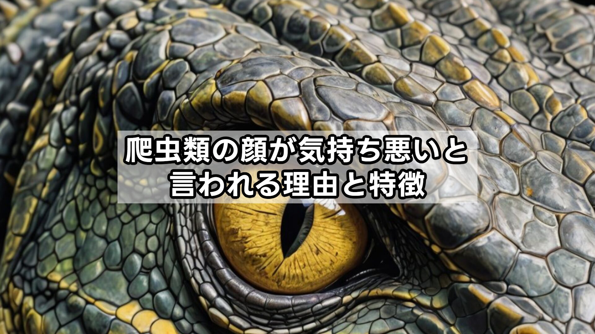 爬虫類の顔が気持ち悪いと言われる理由と特徴