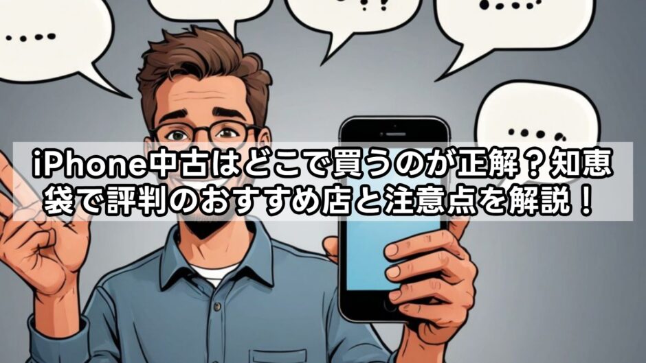 iPhone中古はどこで買うのが正解？知恵袋で評判のおすすめ店と注意点を解説！