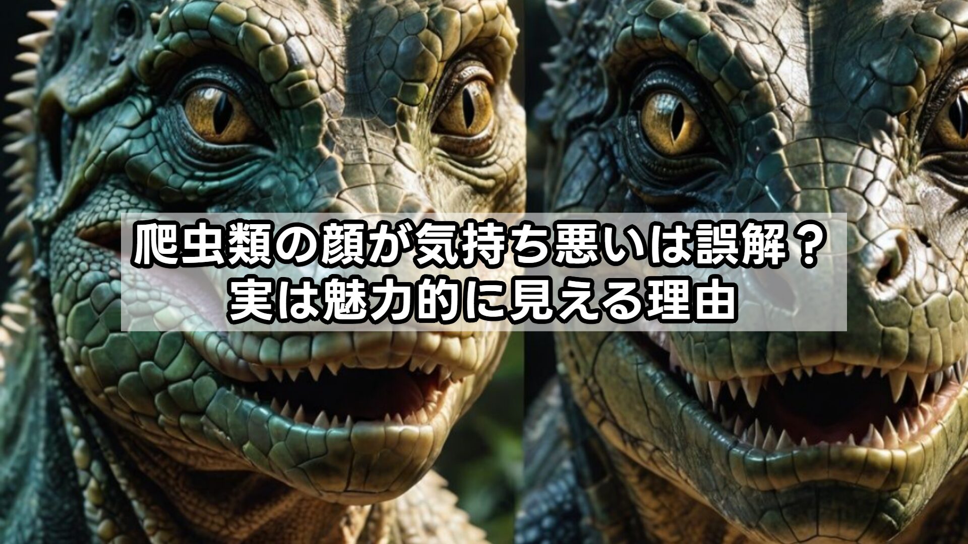 爬虫類の顔が気持ち悪いは誤解？実は魅力的に見える理由