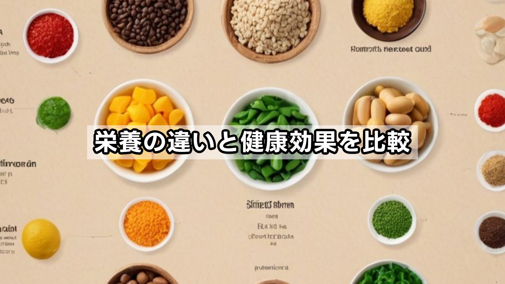 栄養の違いと健康効果を比較
