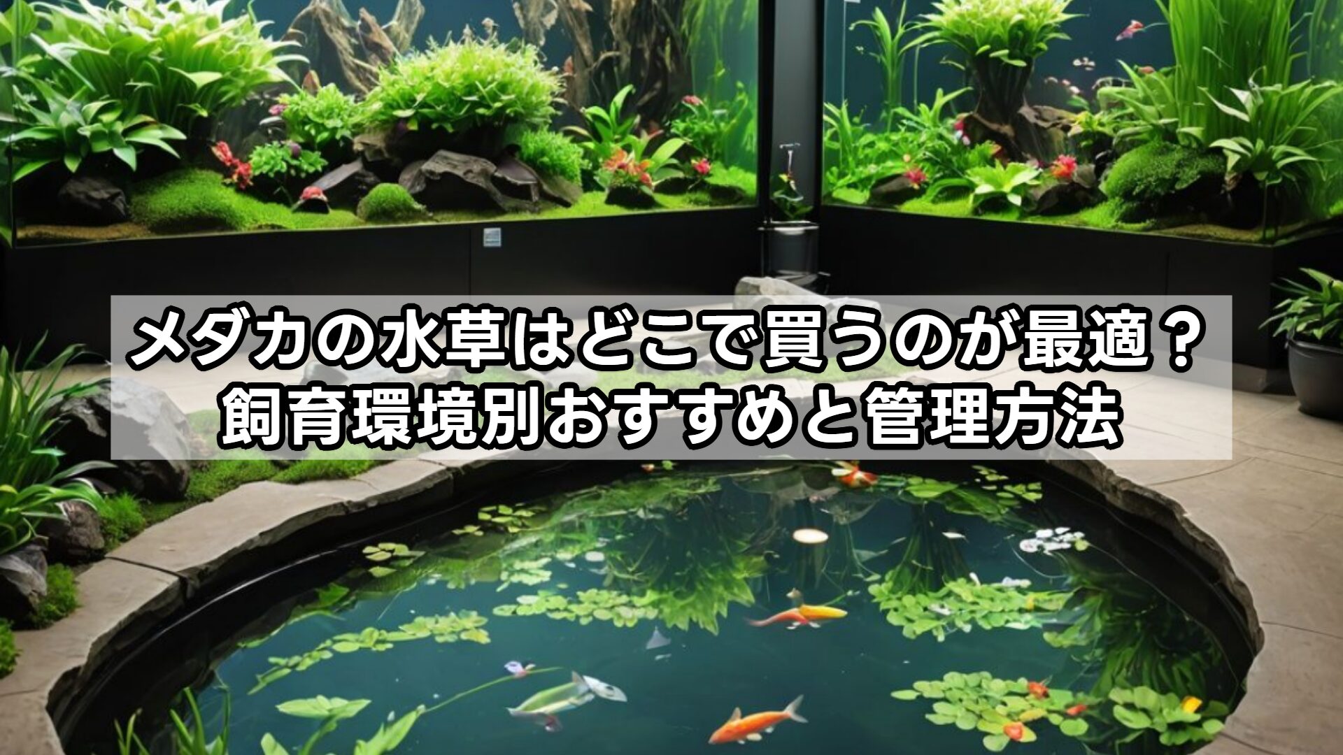 メダカの水草はどこで買うのが最適？飼育環境別おすすめと管理方法