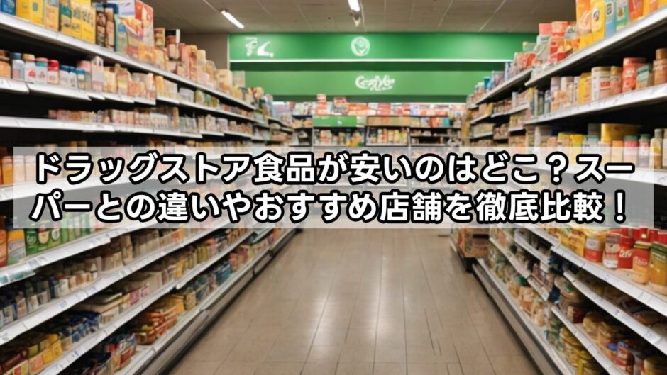 ドラッグストア食品が安いのはどこ？スーパーとの違いやおすすめ店舗を徹底比較！