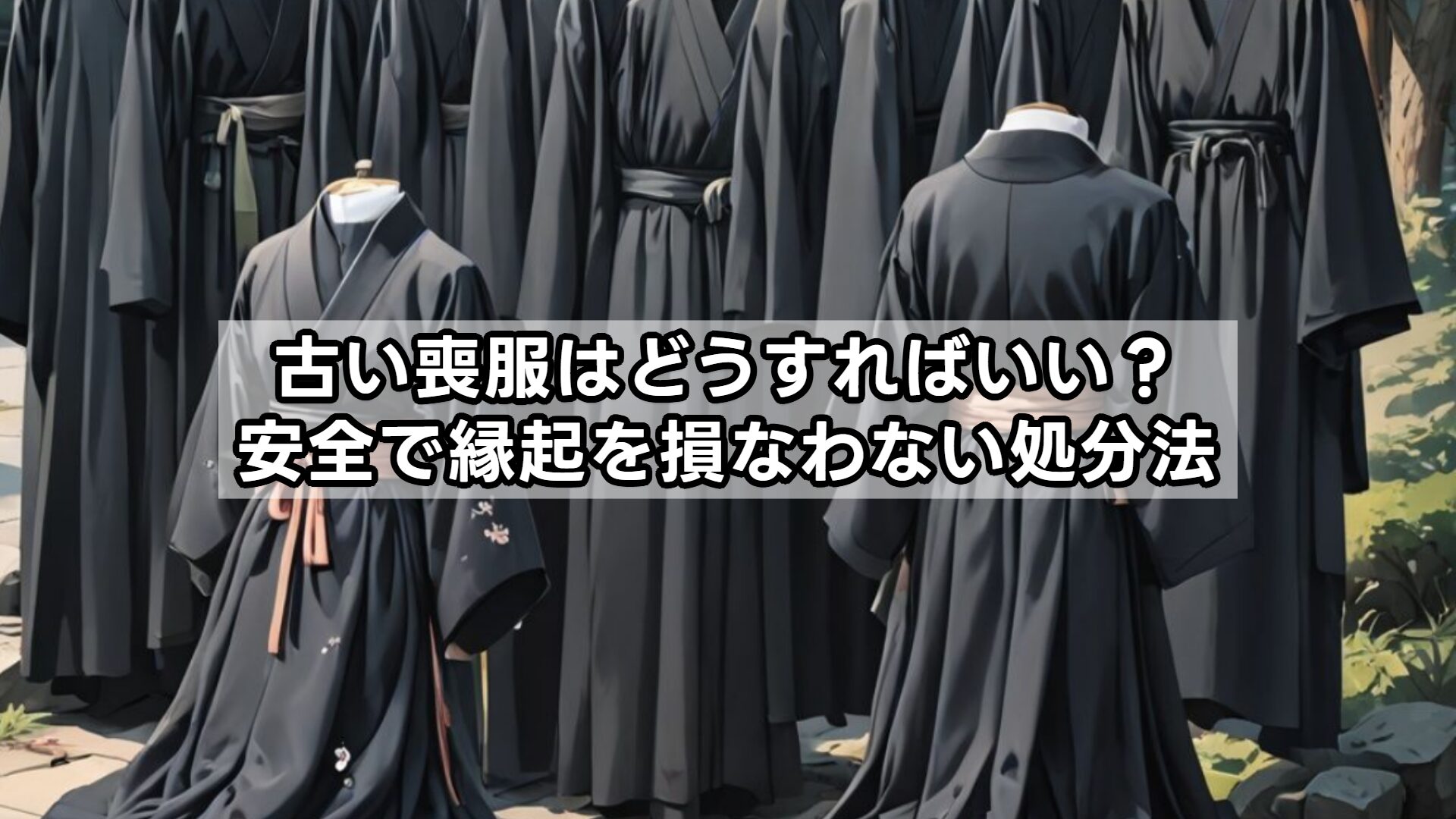 古い喪服はどうすればいい？安全で縁起を損なわない処分法