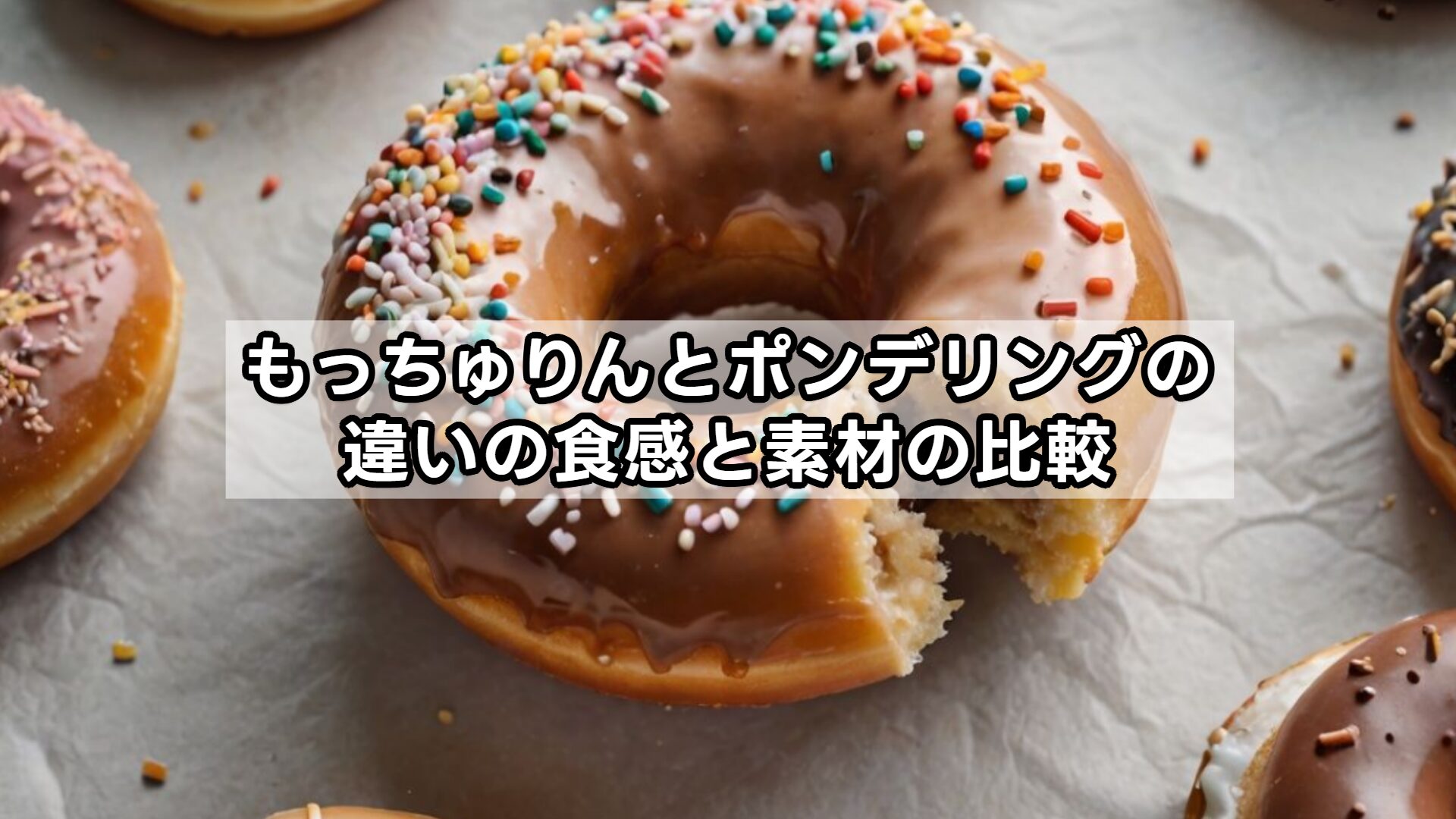もっちゅりんとポンデリングの違いの食感と素材の比較