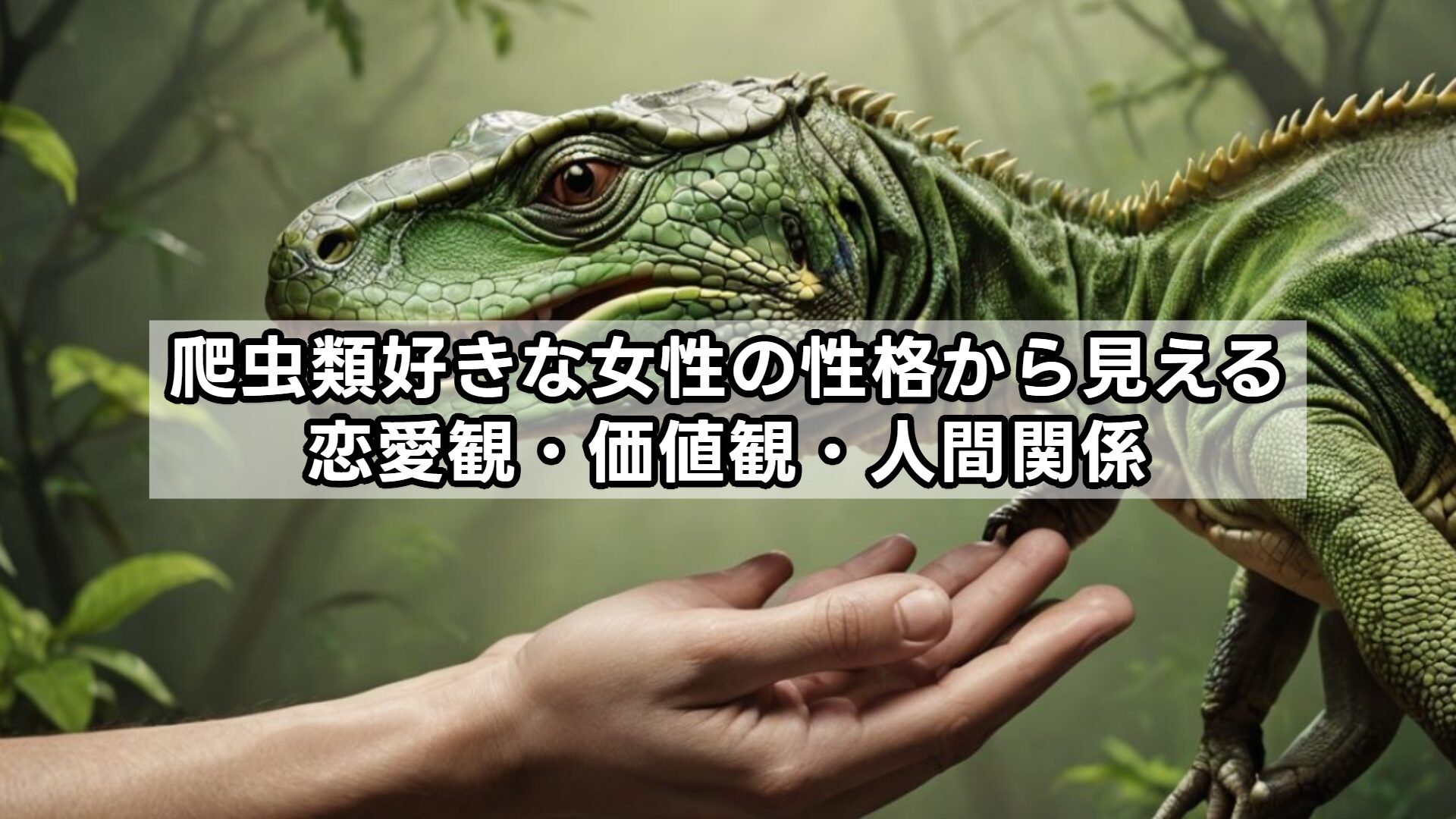 爬虫類好きな女性の性格から見える恋愛観・価値観・人間関係