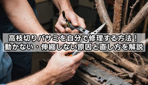 高枝切りバサミを自分で修理する方法！動かない・伸縮しない原因と直し方を解説