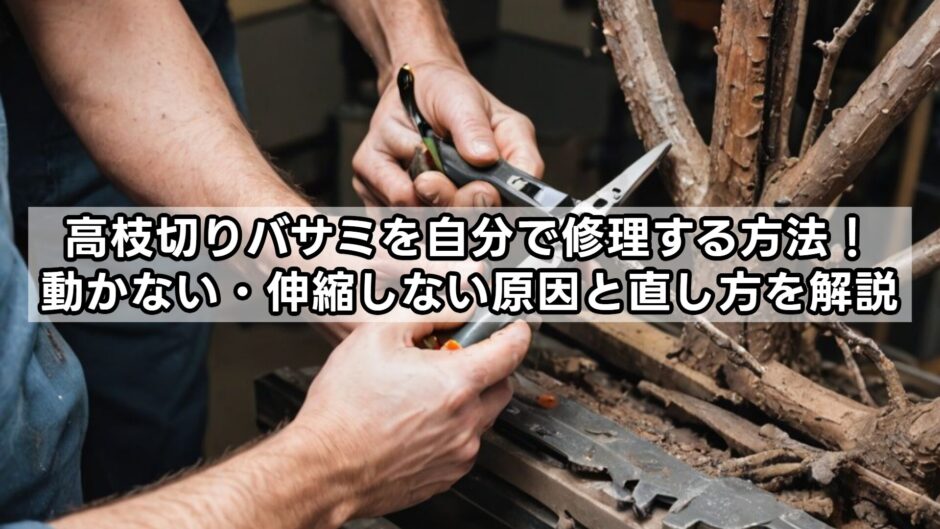 高枝切りバサミを自分で修理する方法！動かない・伸縮しない原因と直し方を解説