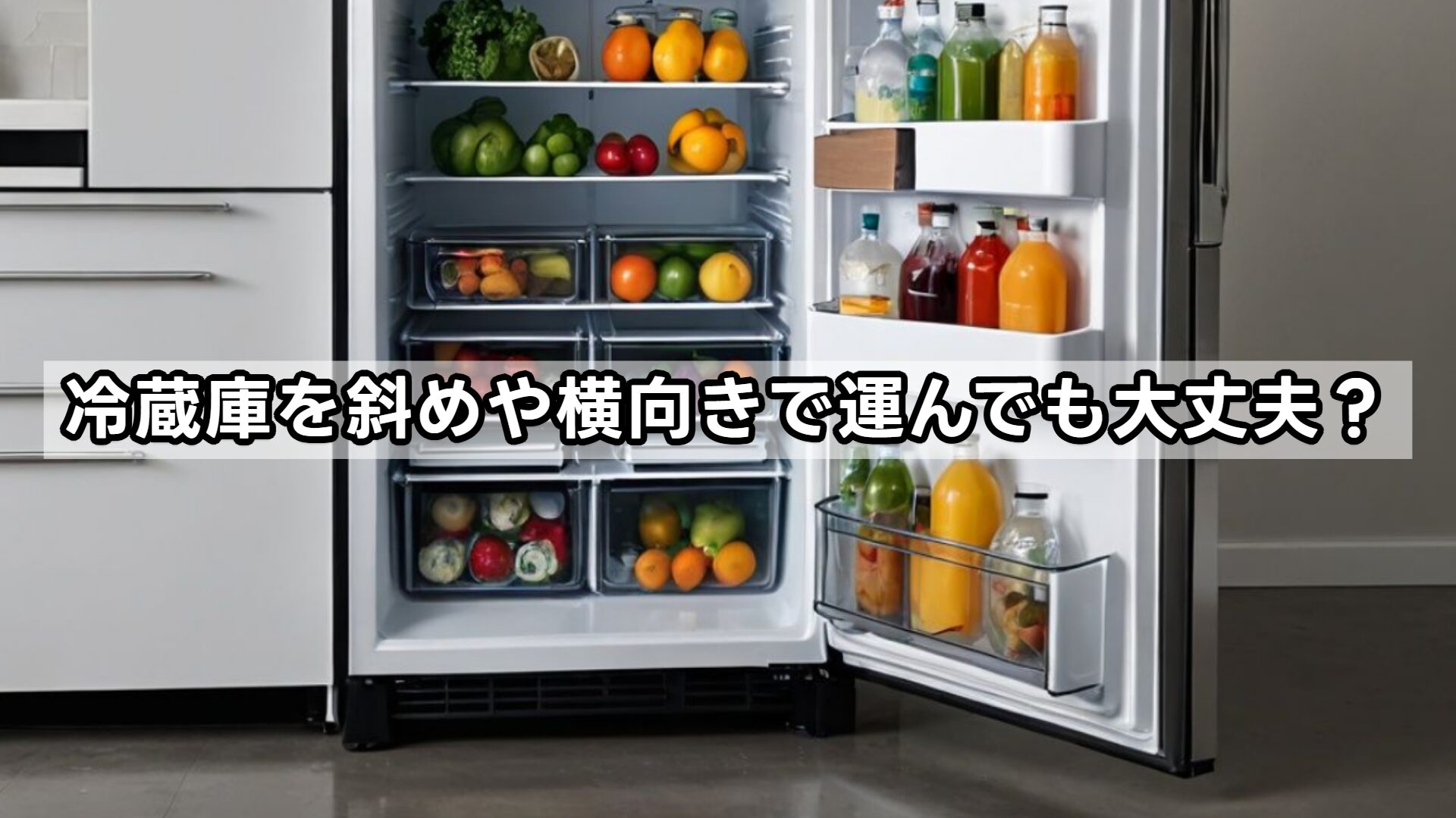 冷蔵庫を斜めや横向きで運んでも大丈夫?