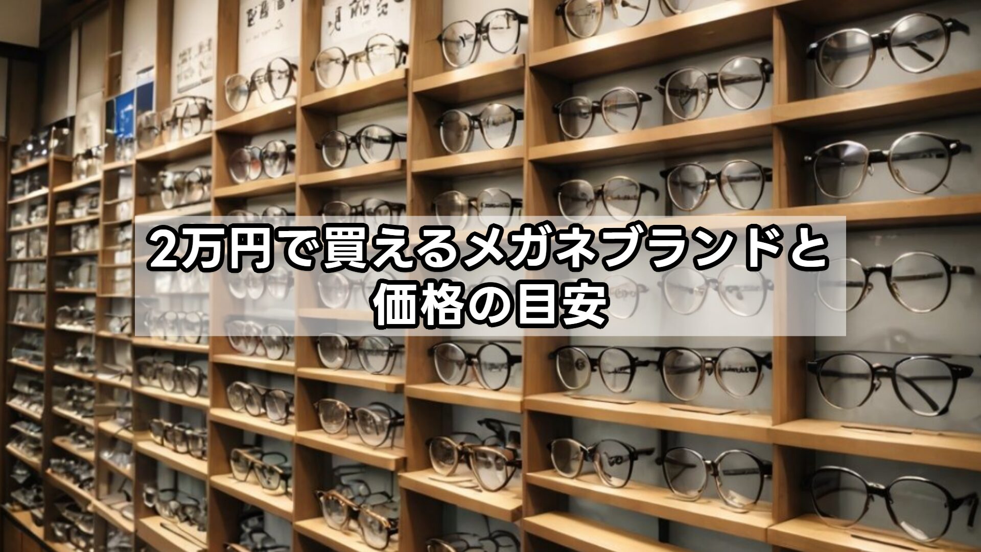 2万円で買えるメガネブランドと価格の目安