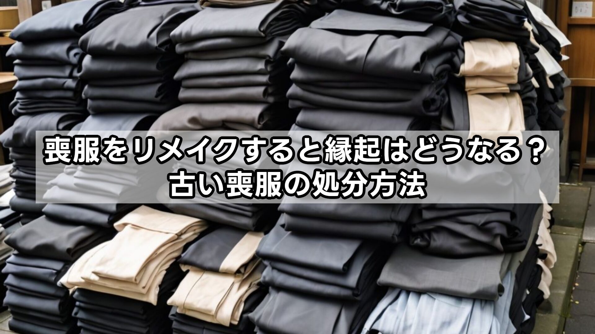 喪服をリメイクすると縁起はどうなる？古い喪服の処分方法