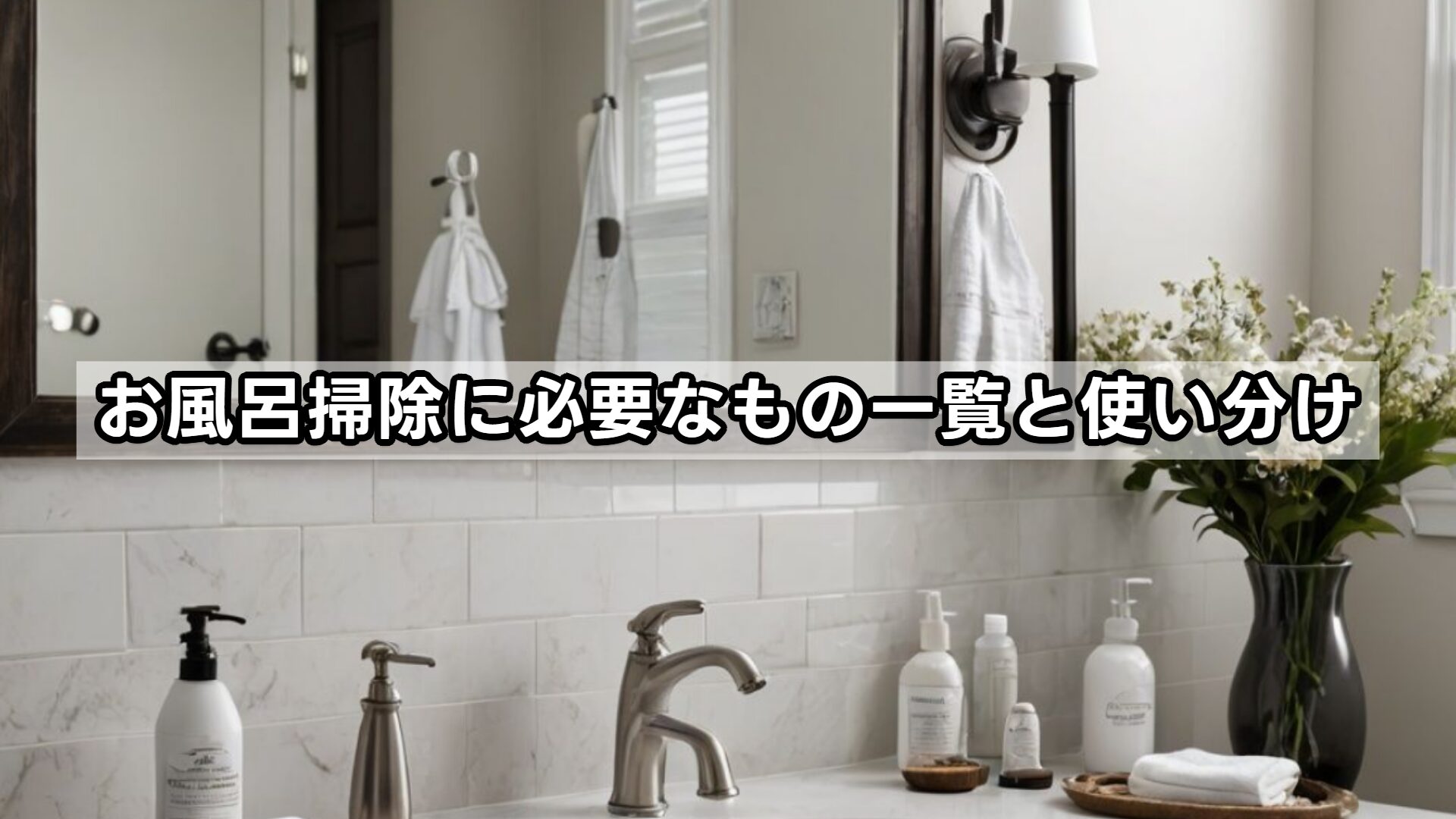 お風呂掃除に必要なもの一覧と使い分け