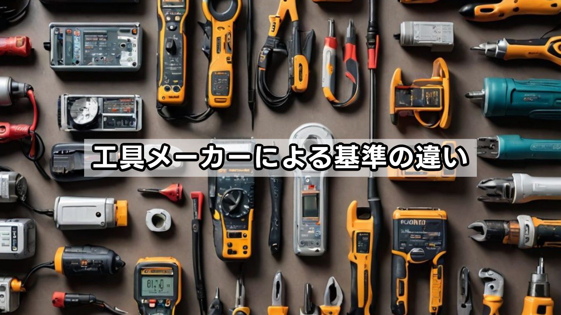 工具メーカーによる基準の違い