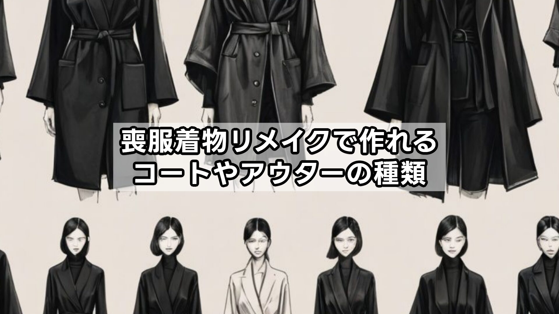 喪服着物リメイクで作れるコートやアウターの種類
