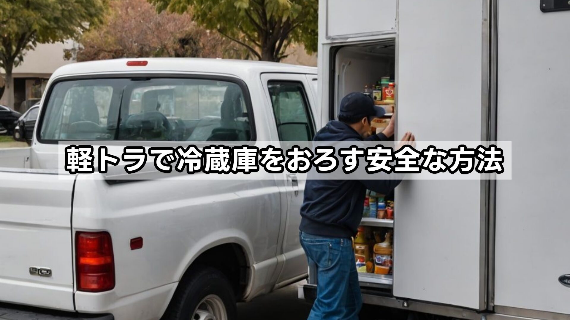軽トラで冷蔵庫をおろす安全な方法