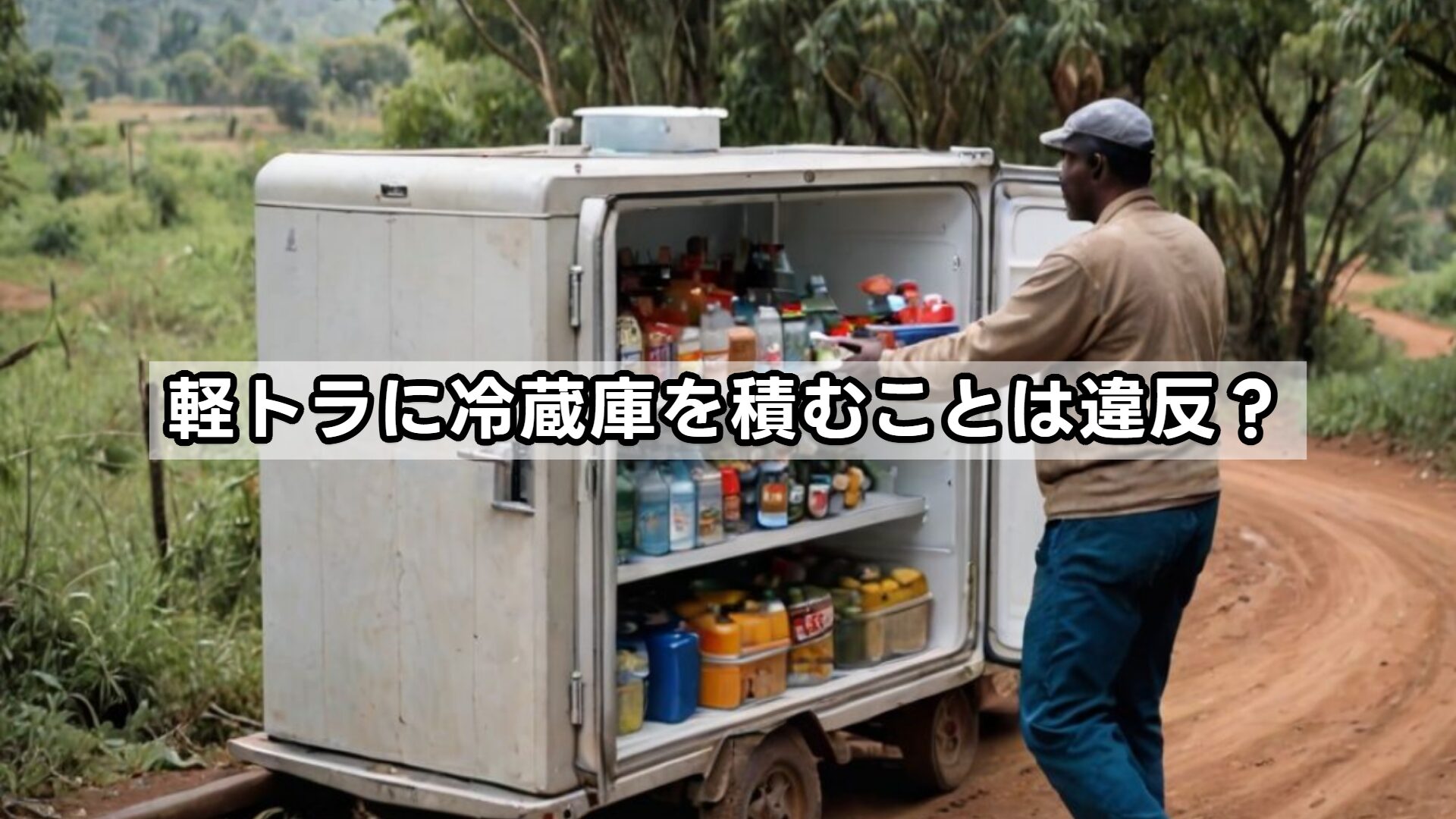 軽トラに冷蔵庫を積むことは違反?