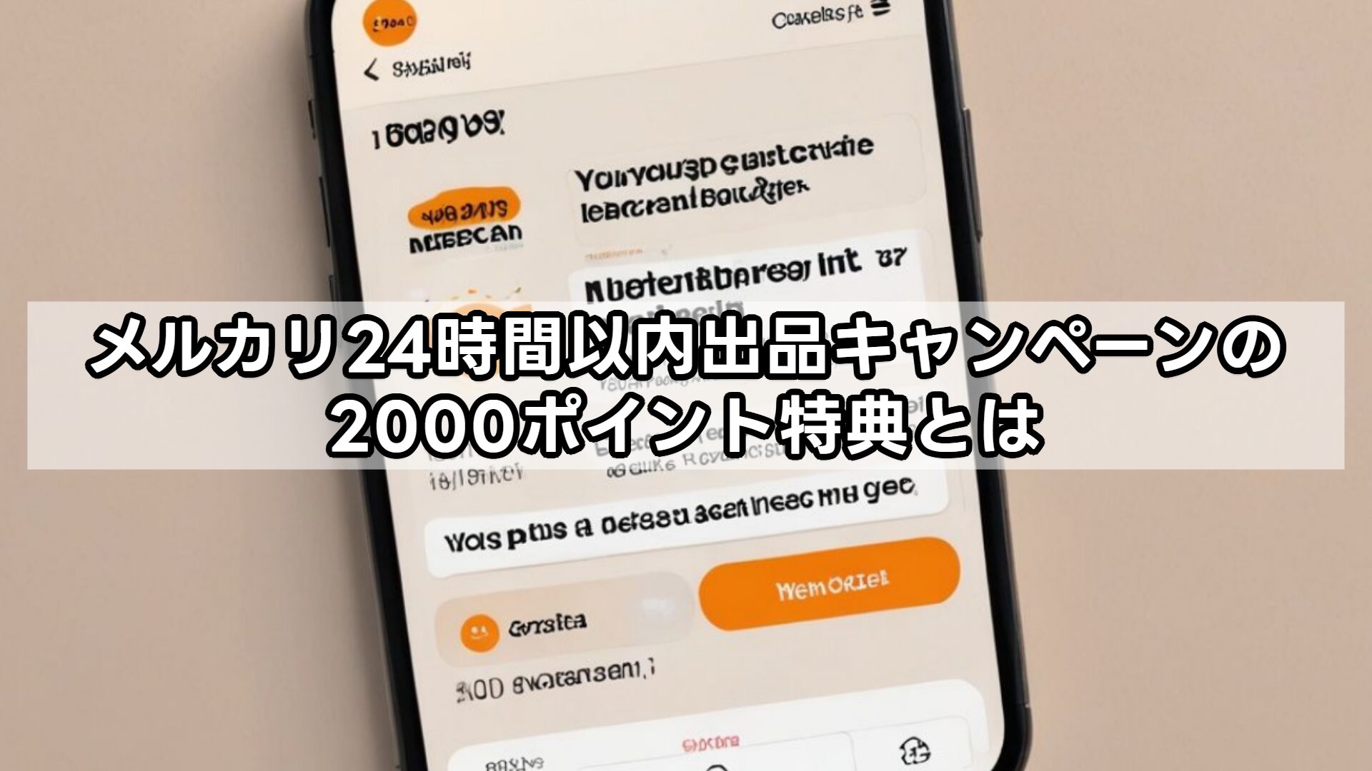 メルカリ24時間以内出品キャンペーンの2000ポイント特典とは