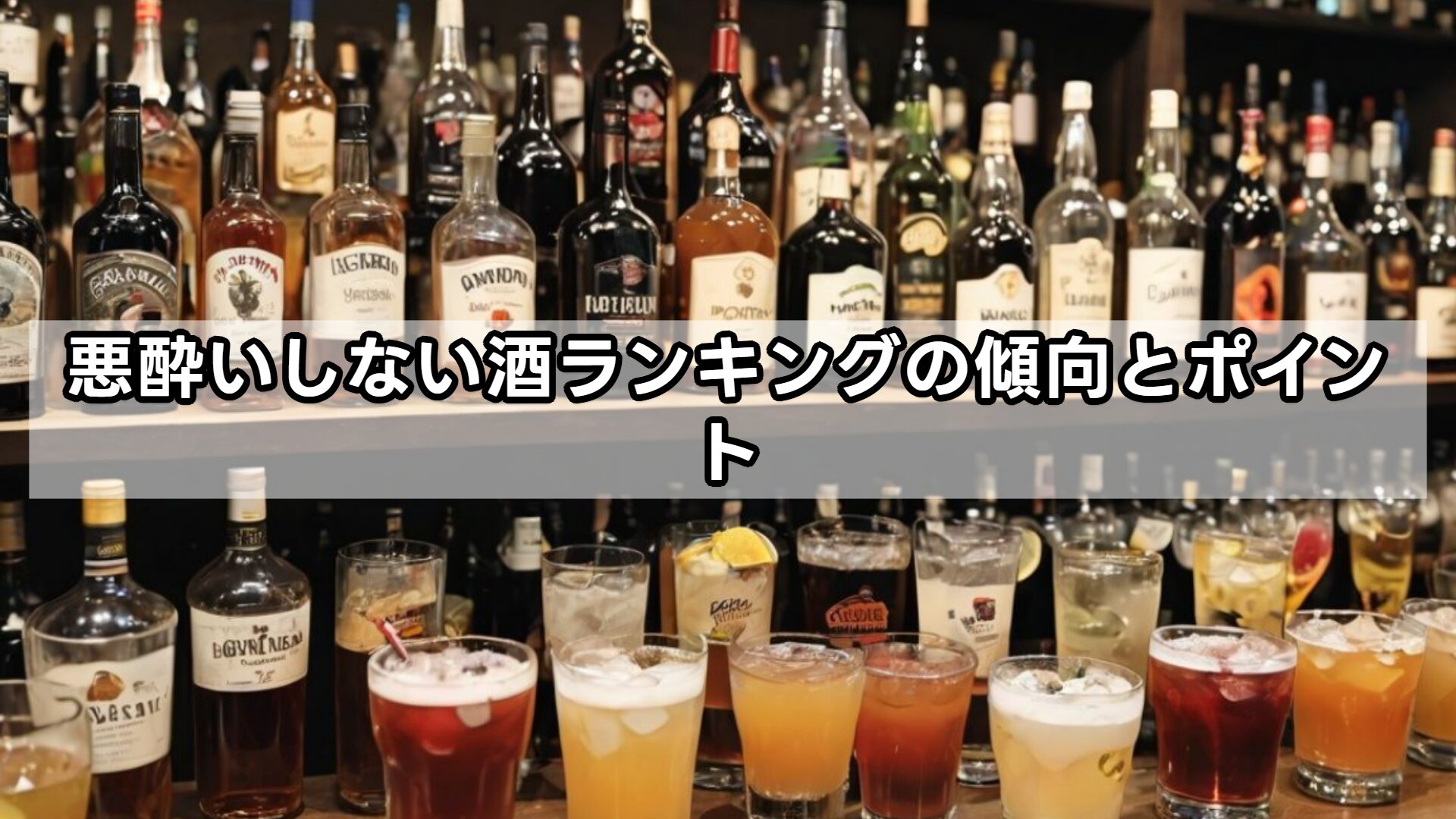 悪酔いしない酒ランキングの傾向とポイント