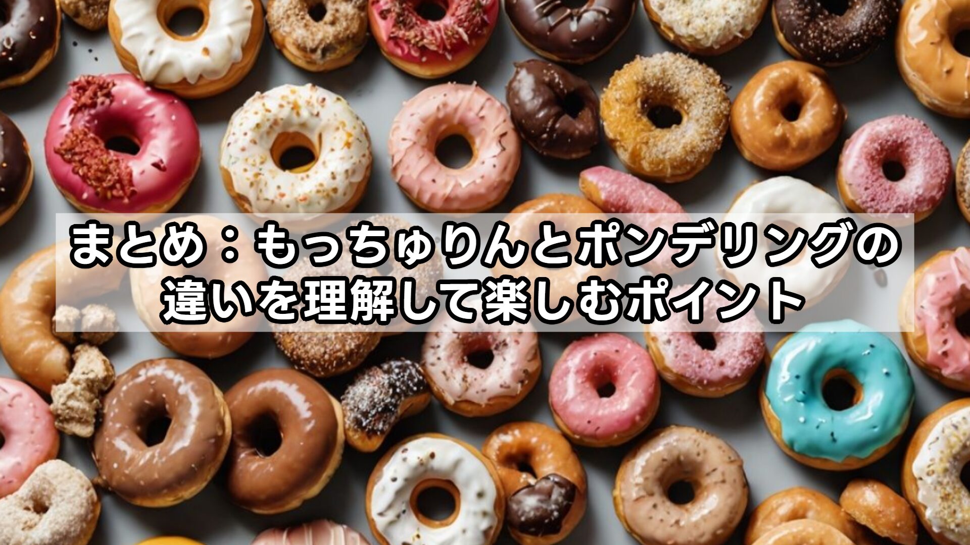 まとめ：もっちゅりんとポンデリングの違いを理解して楽しむポイント