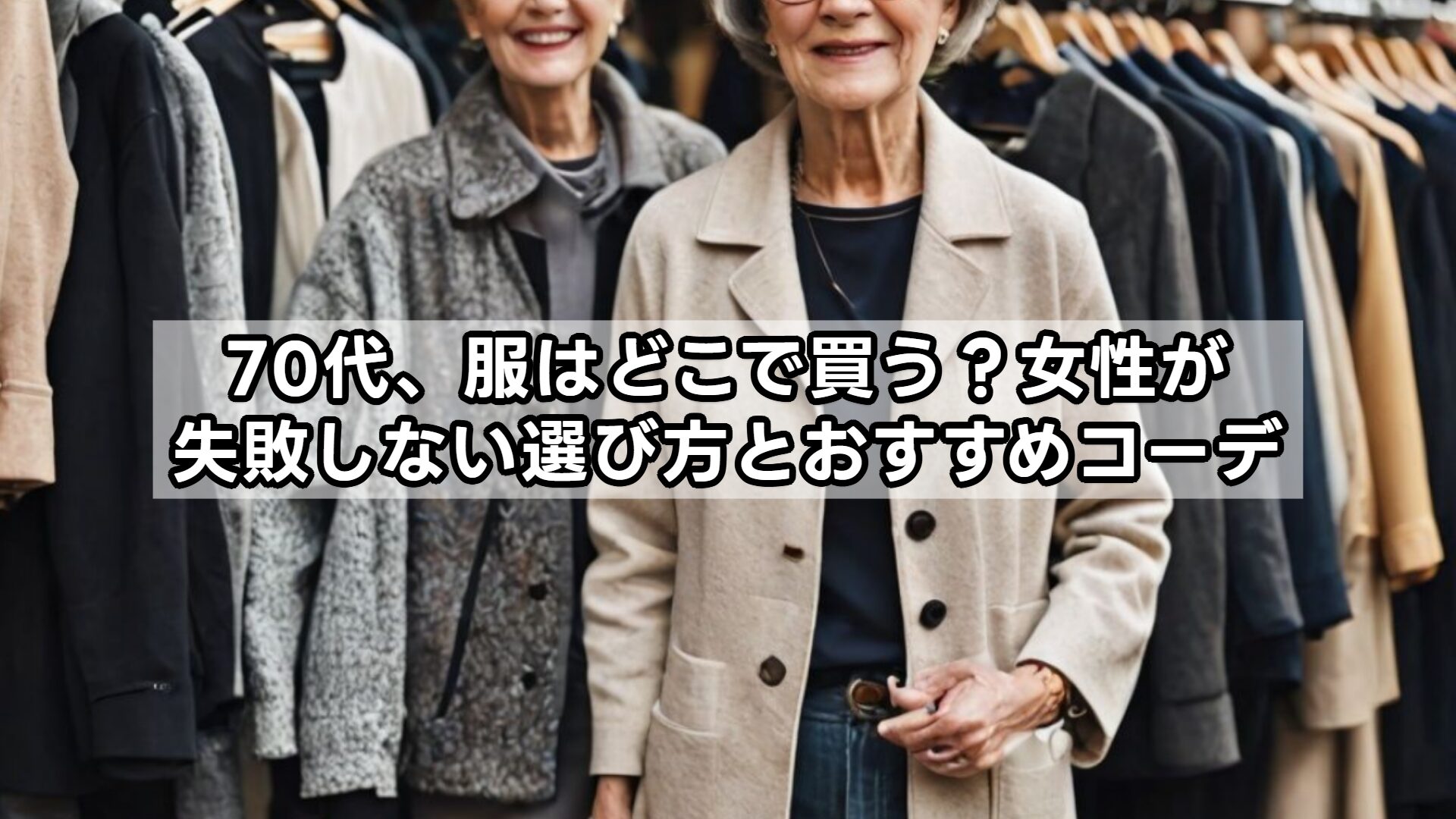 70代、服はどこで買う？女性が失敗しない選び方とおすすめコーデ