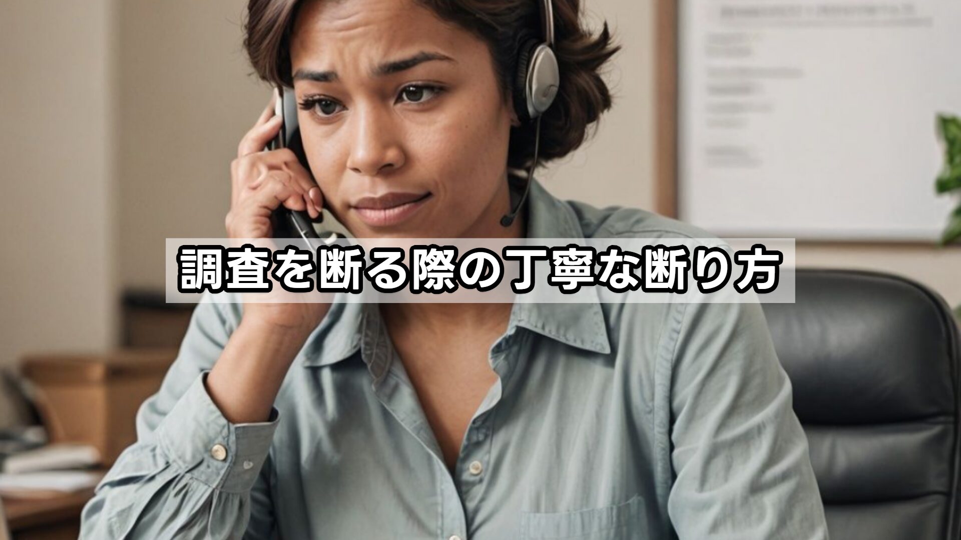 調査を断る際の丁寧な断り方