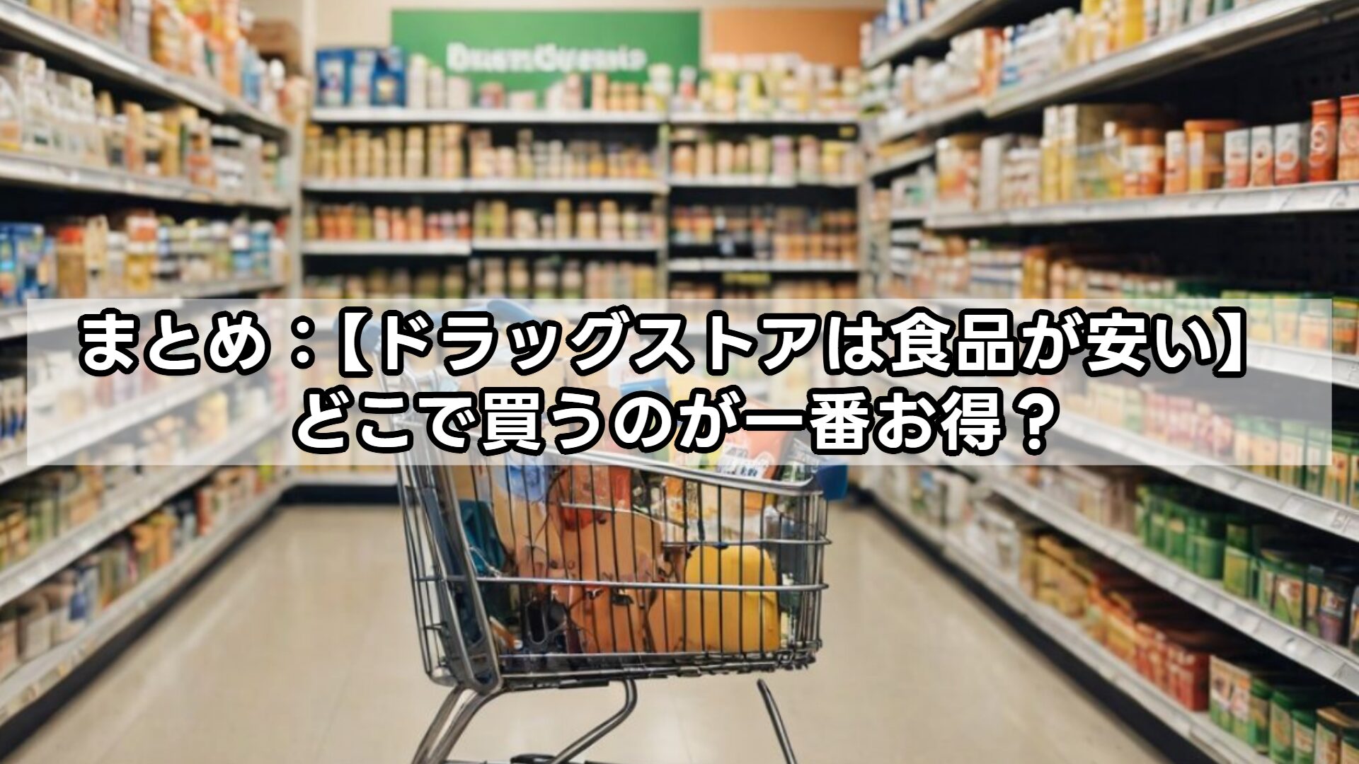まとめ：【ドラッグストアは食品が安い】どこで買うのが一番お得？