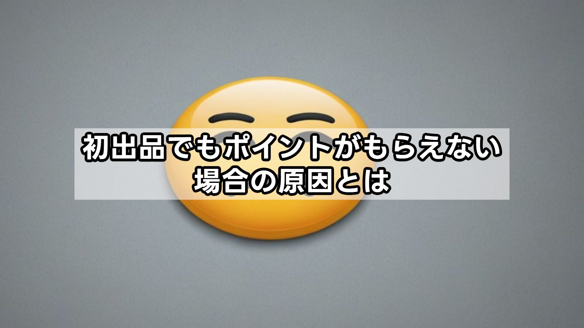 初出品でもポイントがもらえない場合の原因とは
