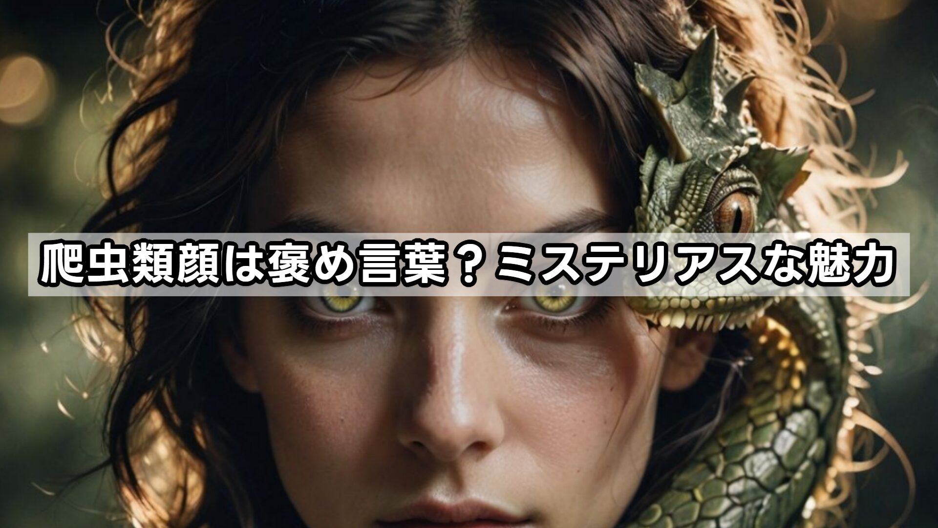 爬虫類顔は褒め言葉？ミステリアスな魅力
