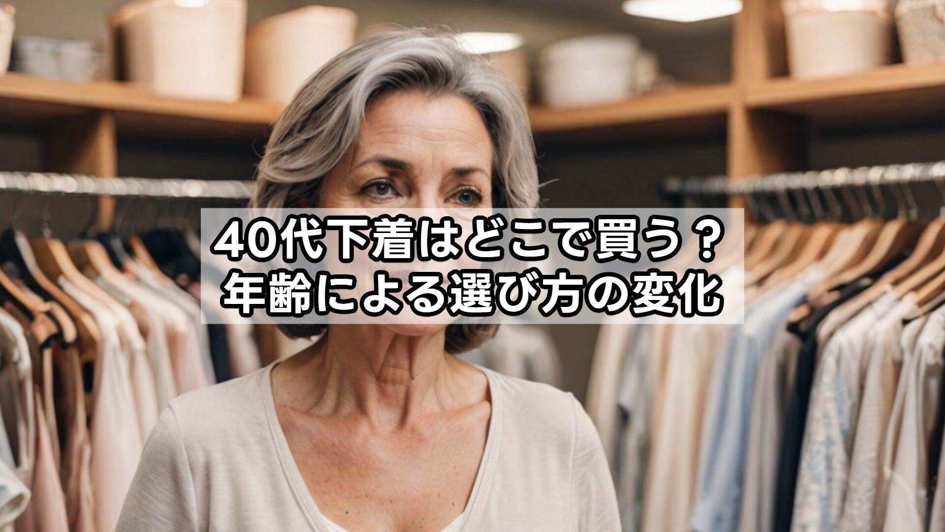 40代下着はどこで買う？年齢による選び方の変化