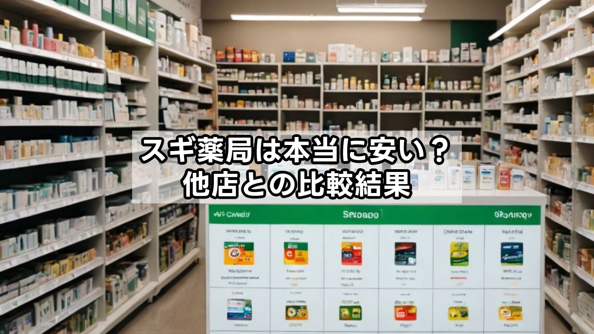 スギ薬局は本当に安い？他店との比較結果