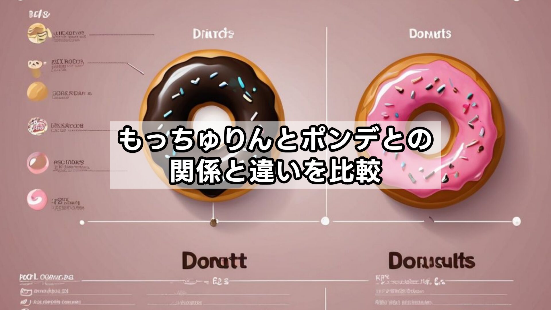 もっちゅりんとポンデとの関係と違いを比較