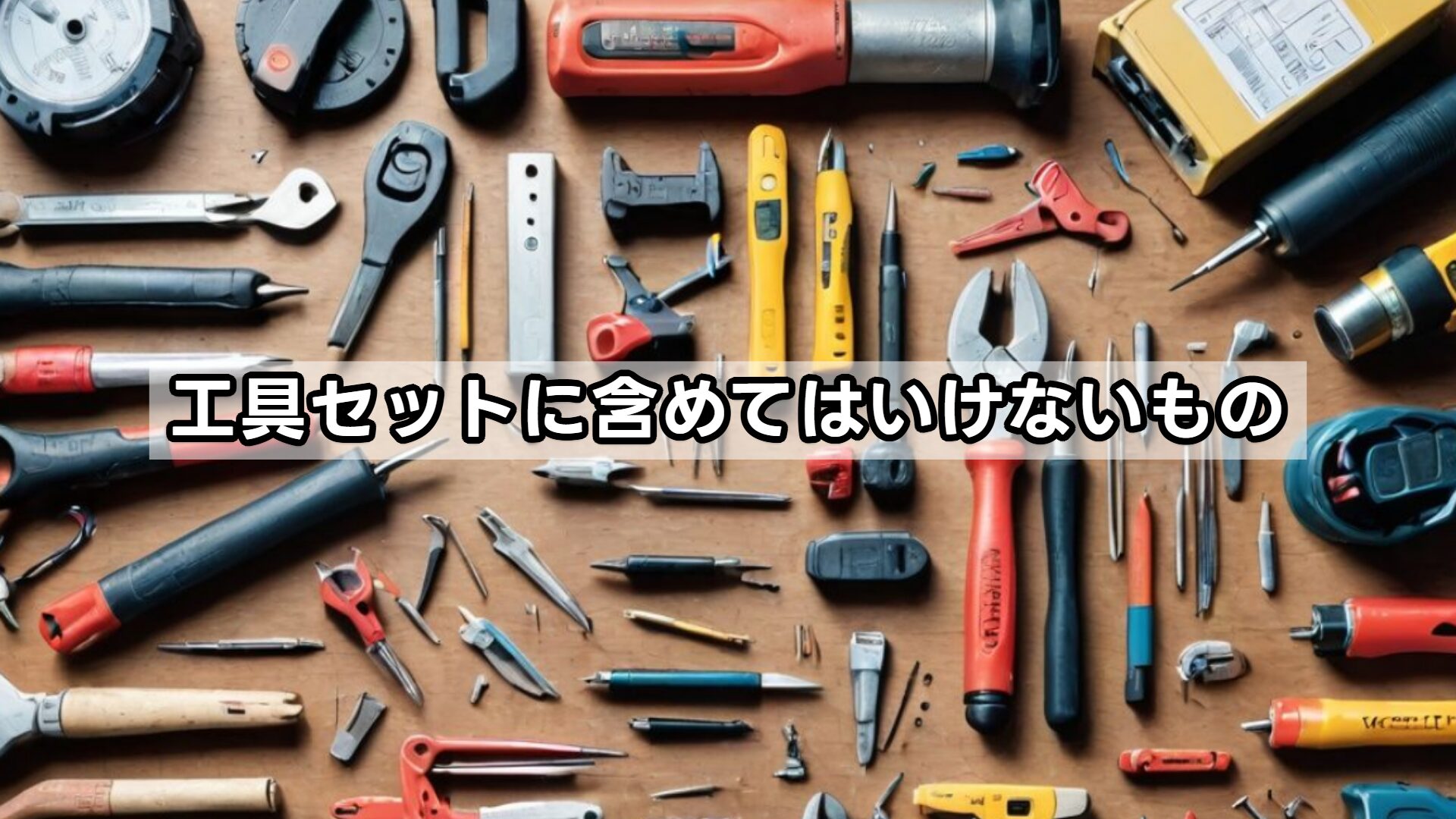 工具セットに含めてはいけないもの