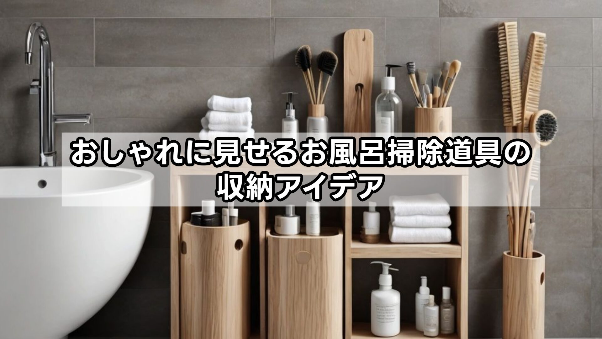 おしゃれに見せるお風呂掃除道具の収納アイデア