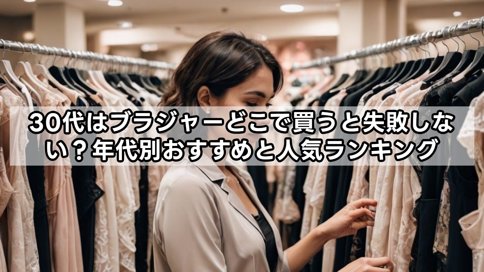 30代はブラジャーどこで買うと失敗しない？年代別おすすめと人気ランキング