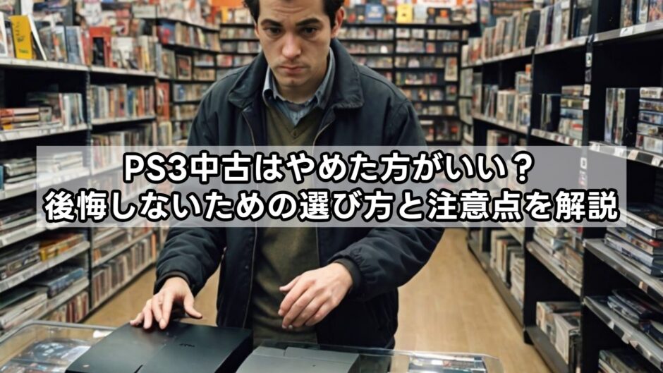 PS3中古はやめた方がいい？後悔しないための選び方と注意点を解説