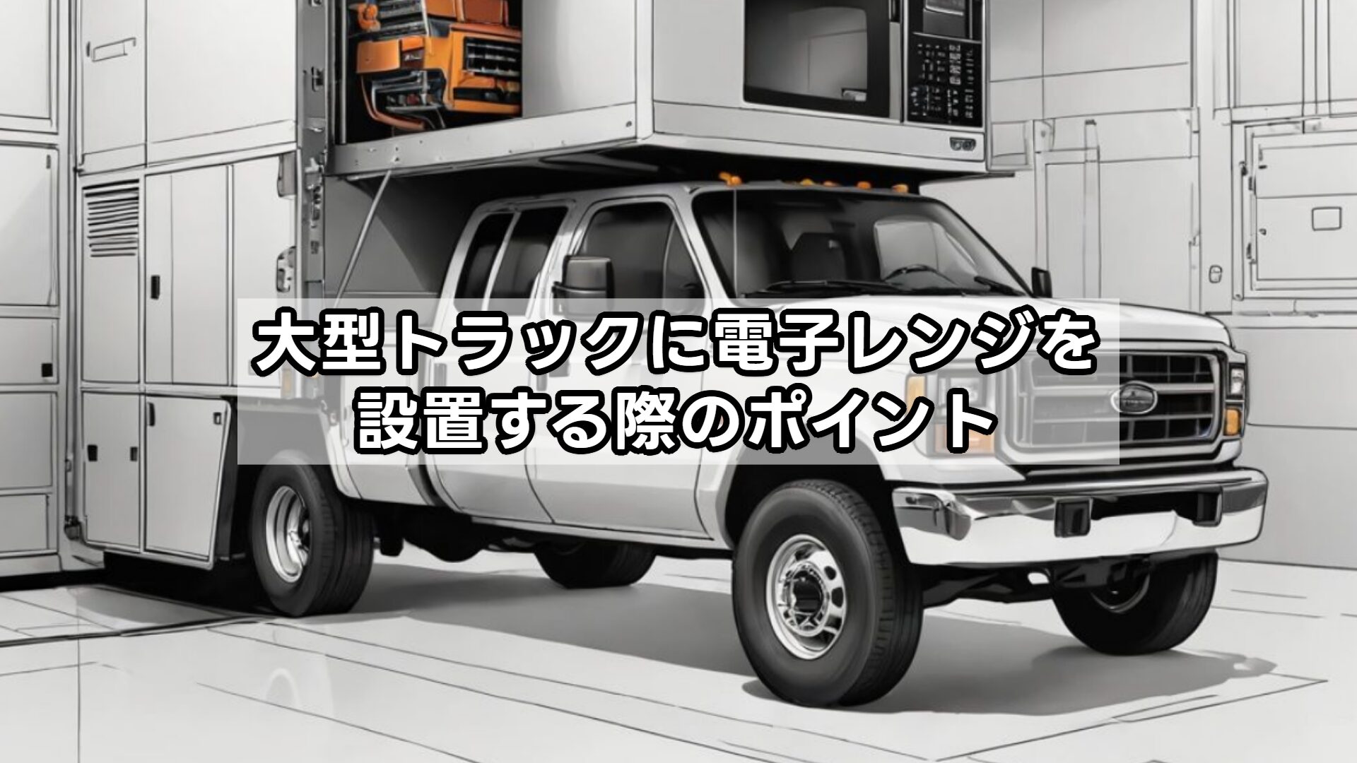 大型トラックに電子レンジを設置する際のポイント