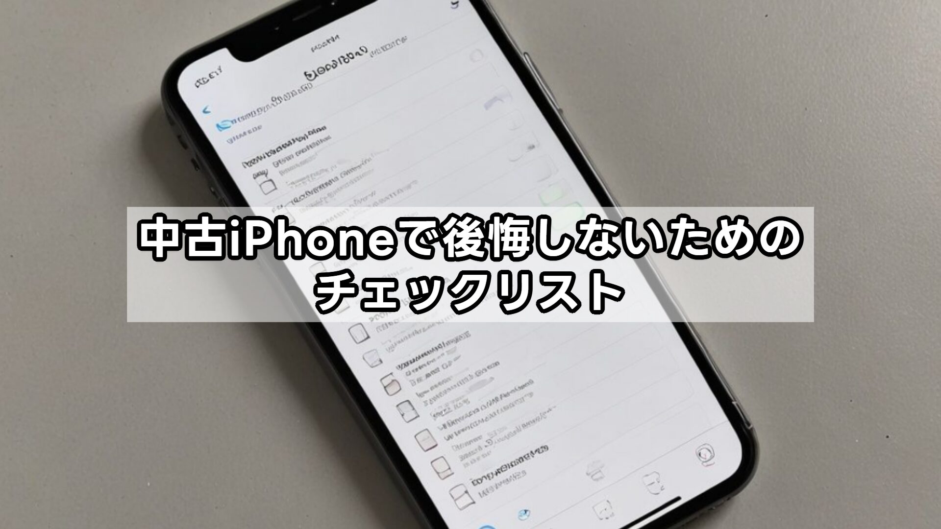 中古iPhoneで後悔しないためのチェックリスト