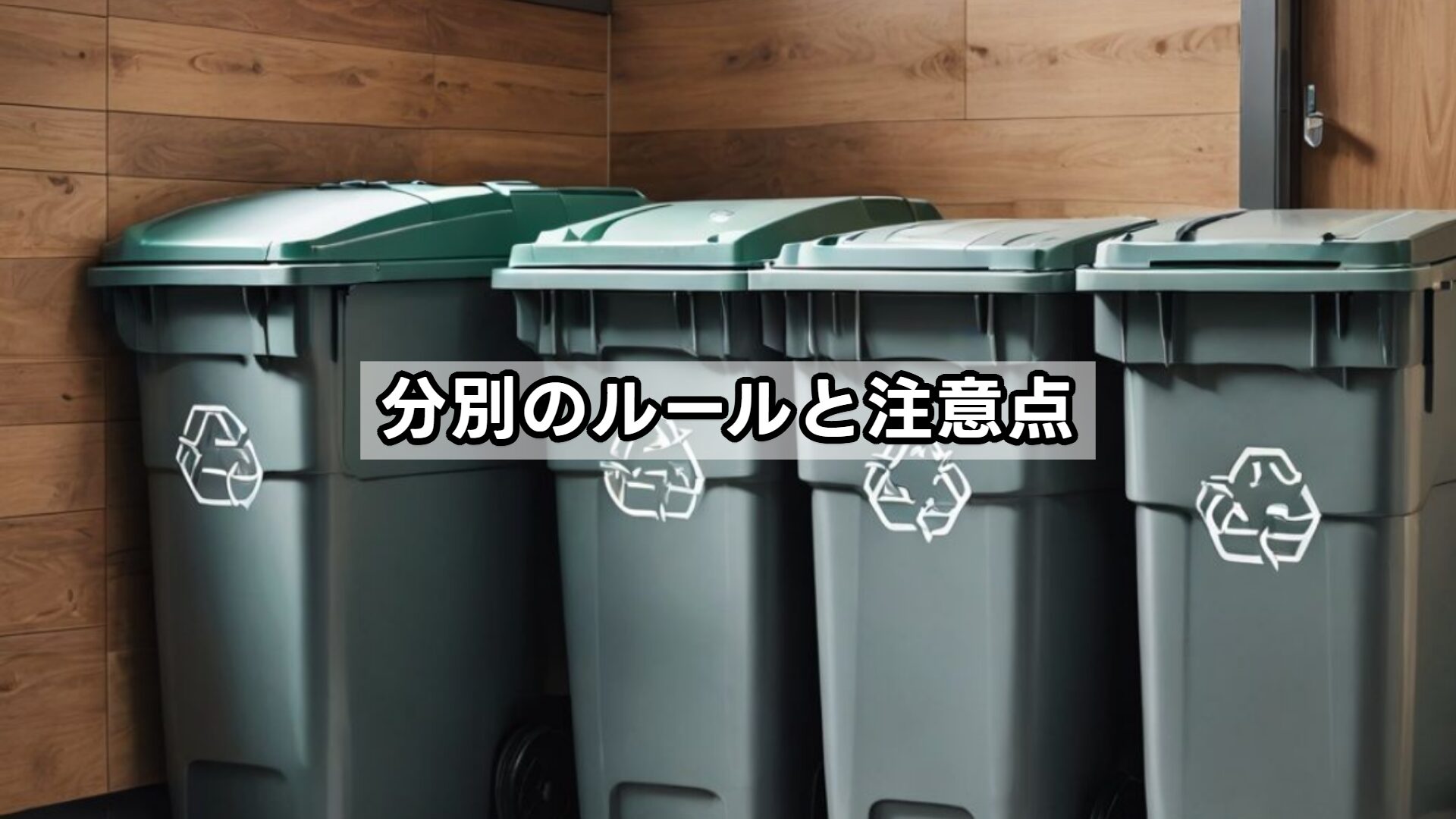 分別のルールと注意点