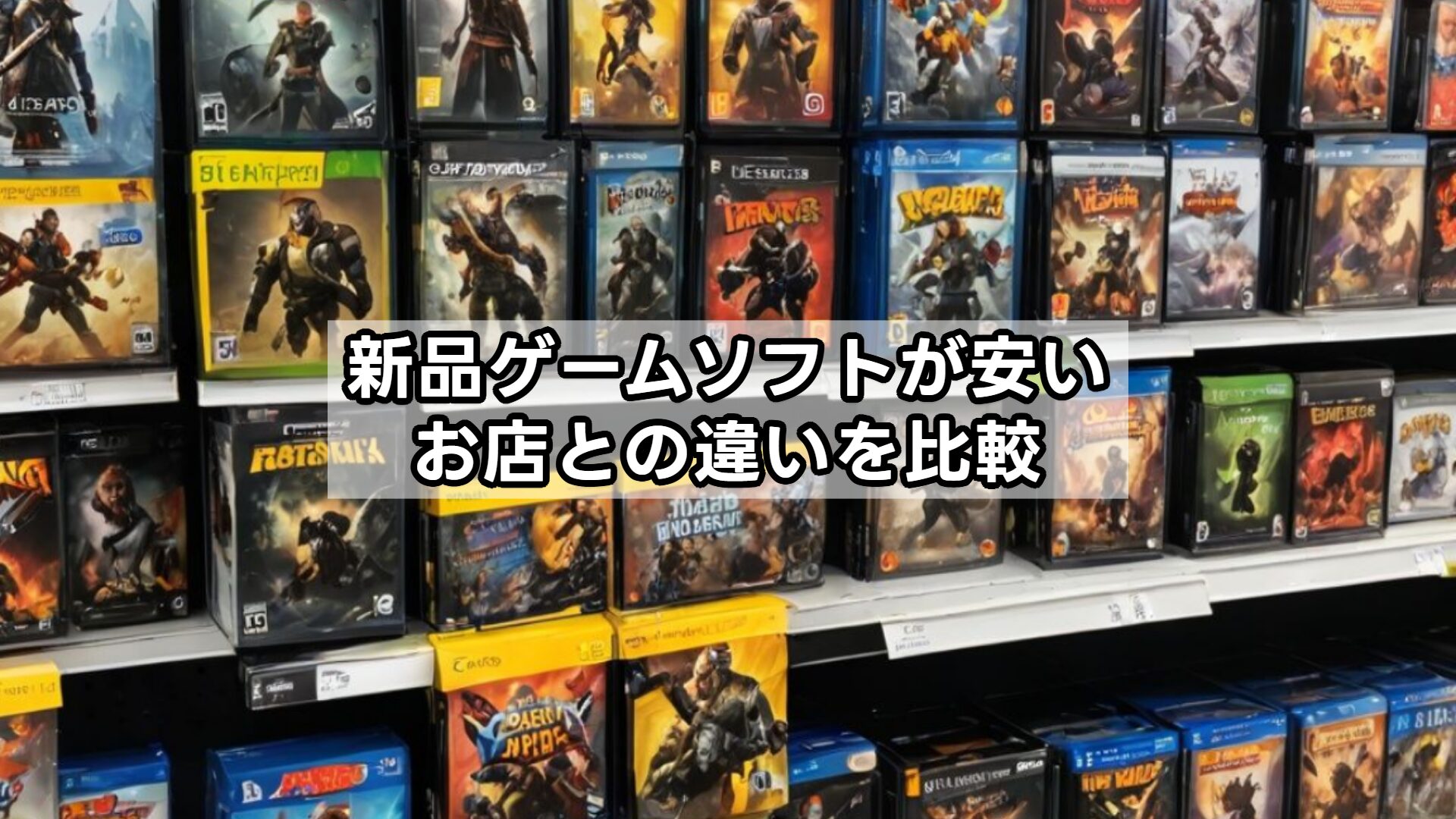 新品ゲームソフトが安いお店との違いを比較