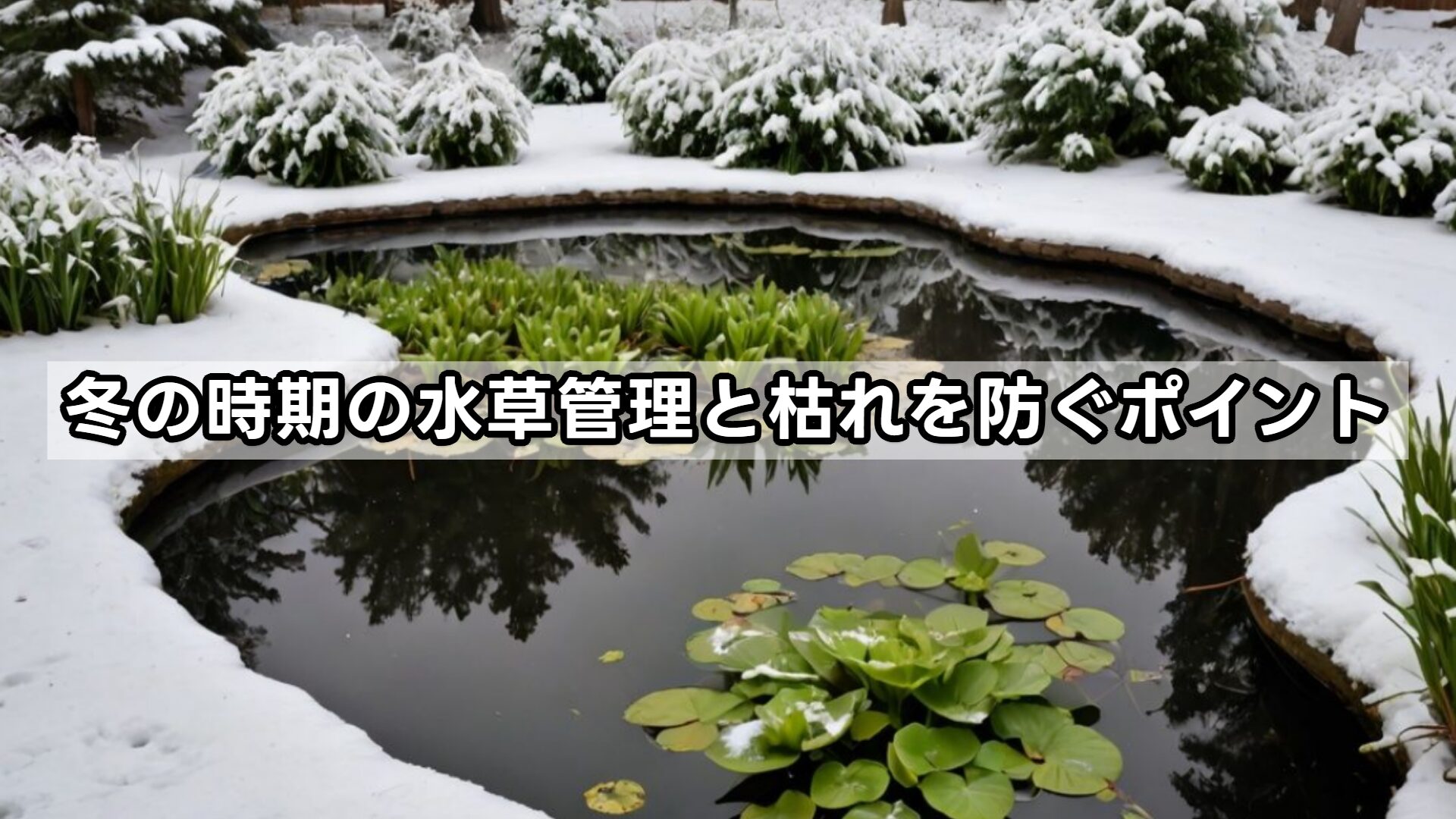 冬の時期の水草管理と枯れを防ぐポイント