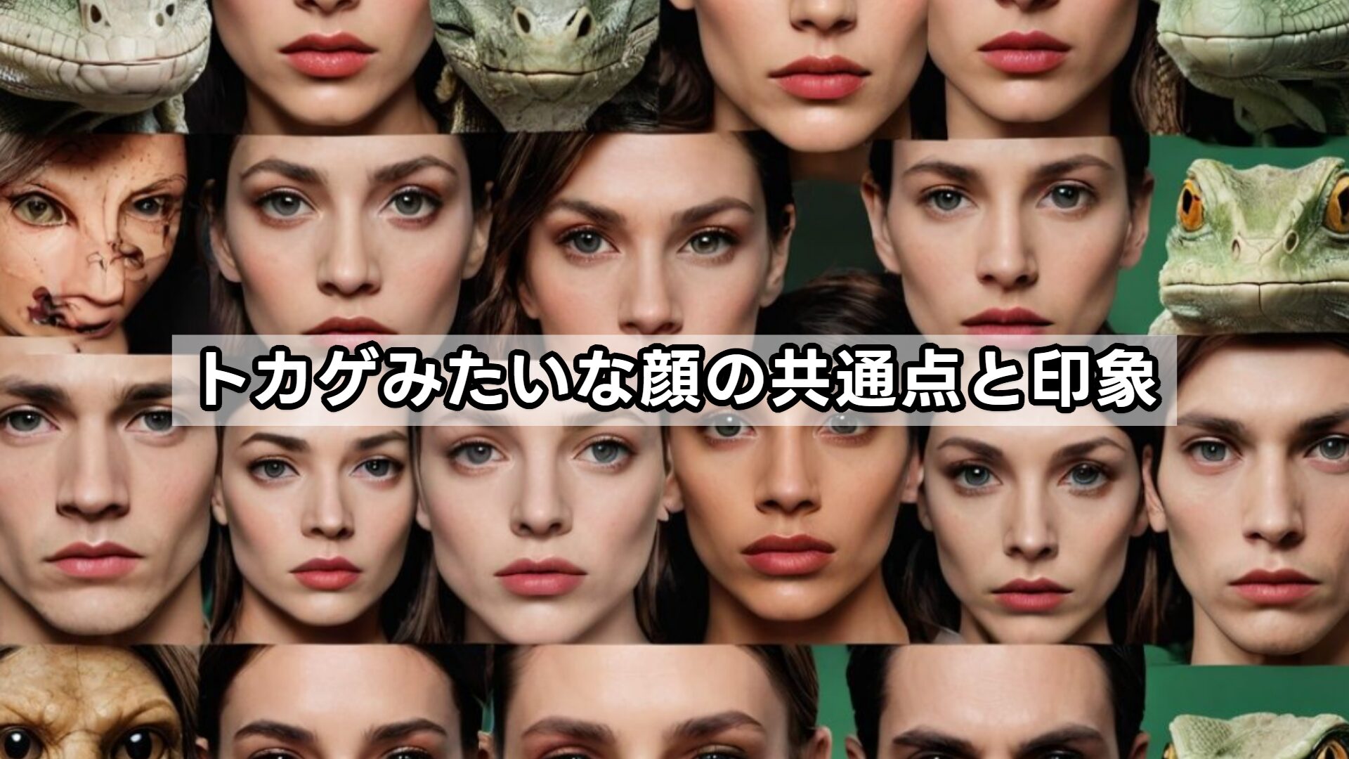 トカゲみたいな顔の共通点と印象