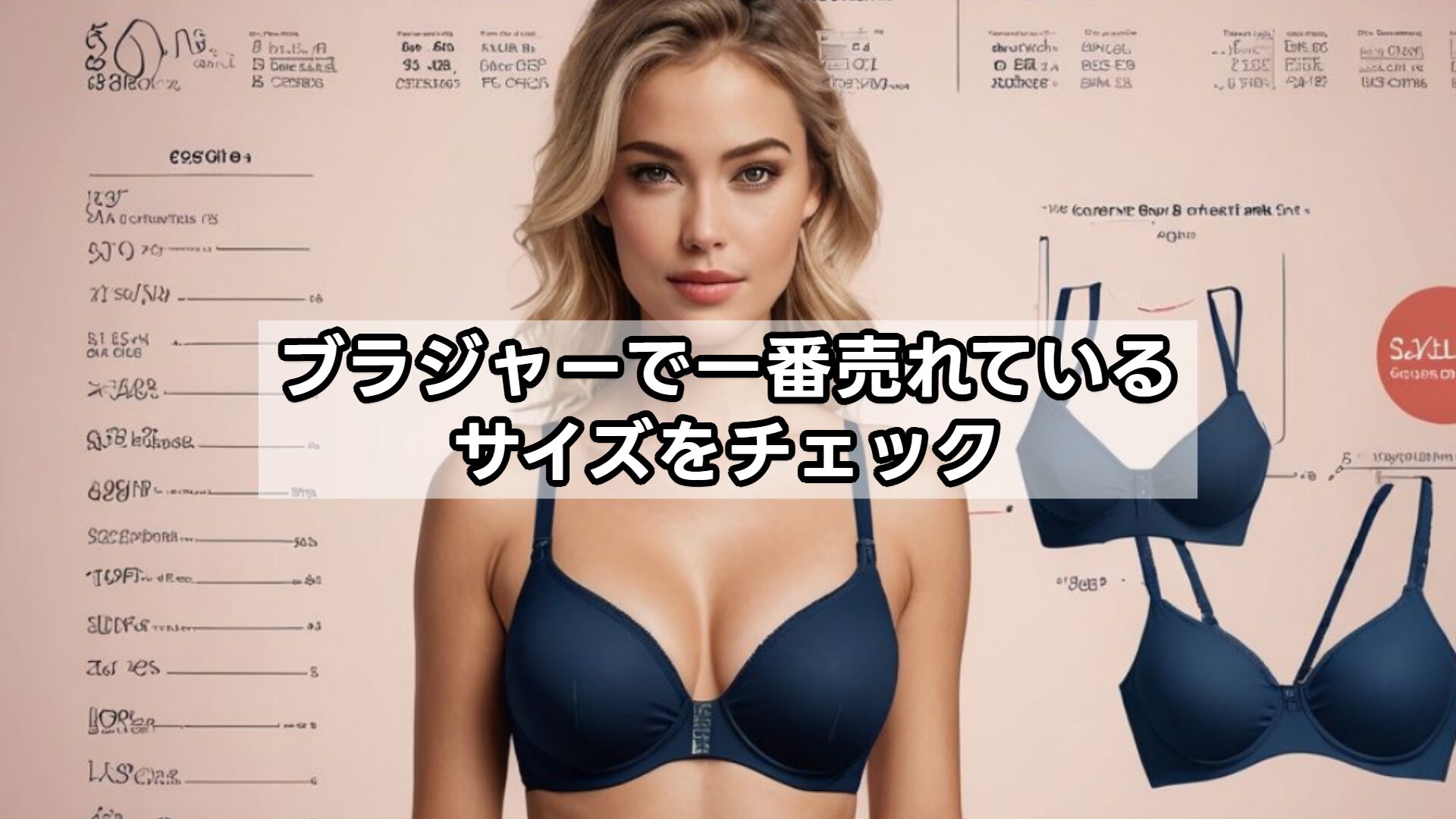 ブラジャーで一番売れているサイズをチェック