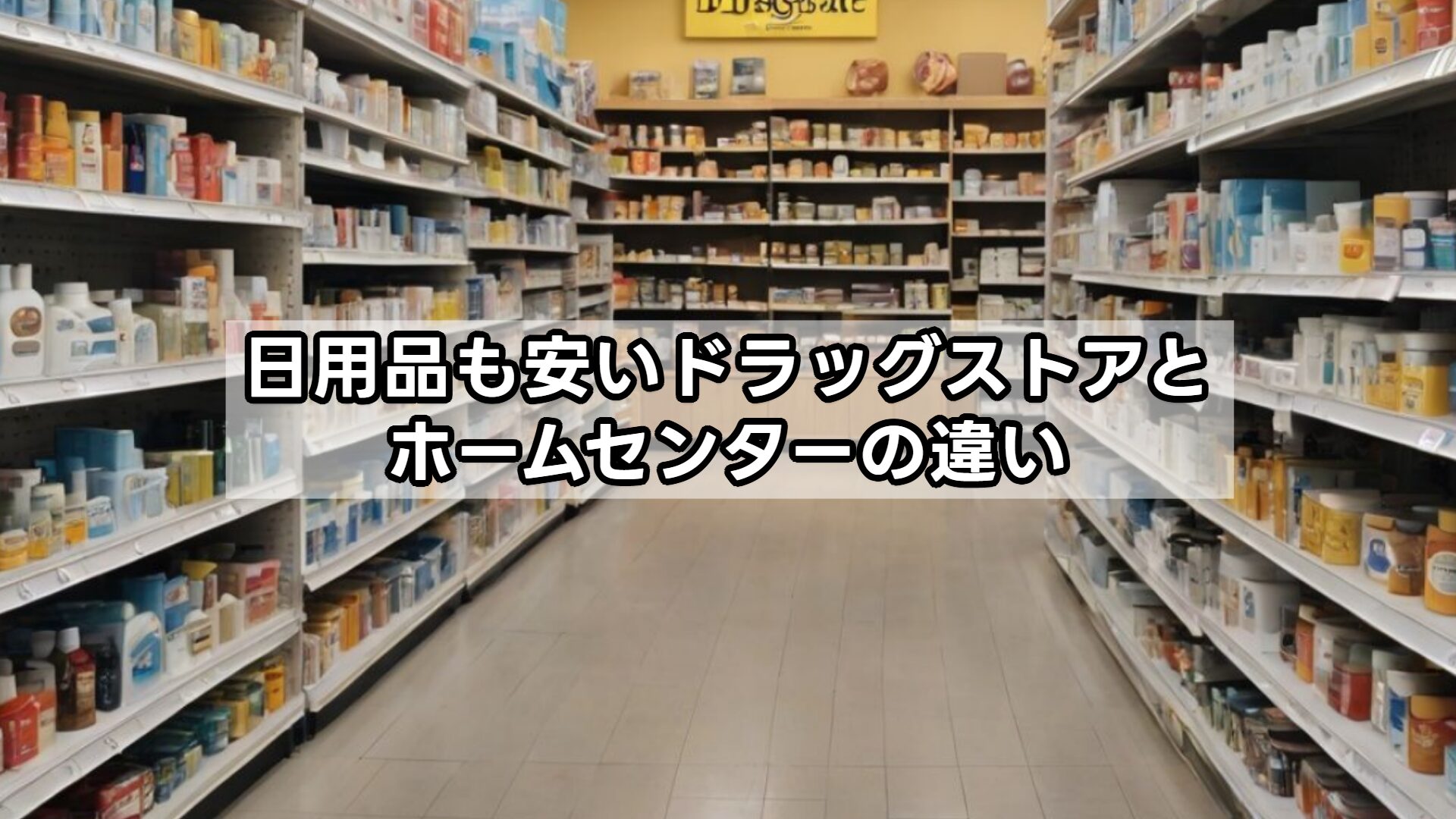 日用品も安いドラッグストアとホームセンターの違い