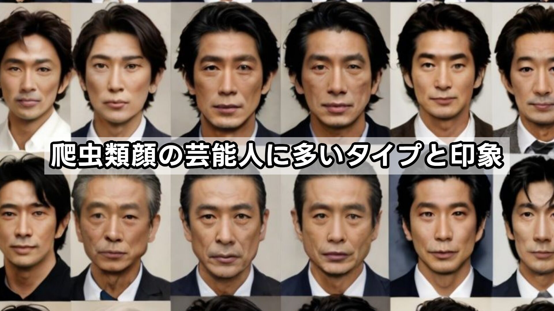 爬虫類顔の芸能人に多いタイプと印象