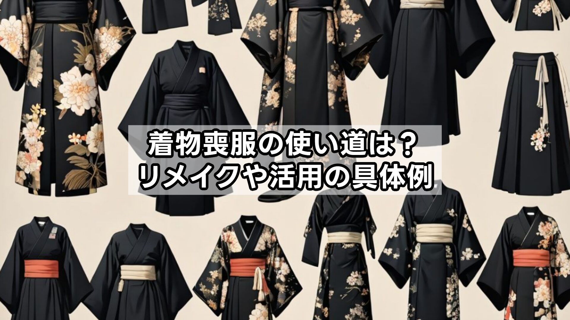 着物喪服の使い道は？リメイクや活用の具体例