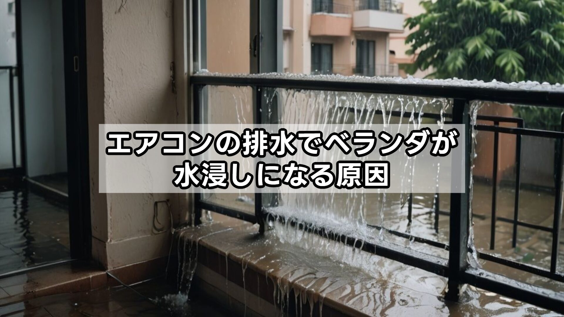 エアコンの排水でベランダが水浸しになる原因