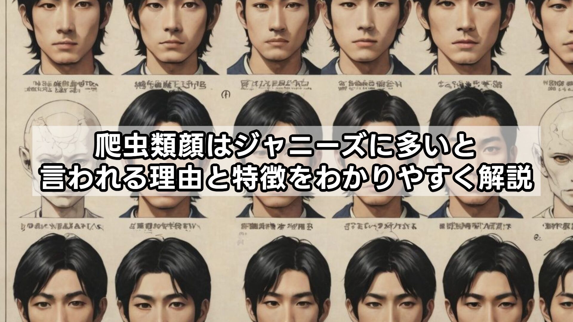 爬虫類顔はジャニーズに多いと言われる理由と特徴をわかりやすく解説