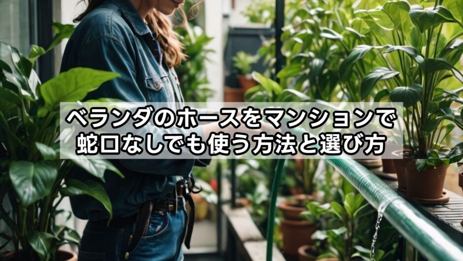 ベランダのホースをマンションで蛇口なしでも使う方法と選び方